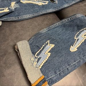 Sandro pearl patched mom jeans BRAND NEW with tag